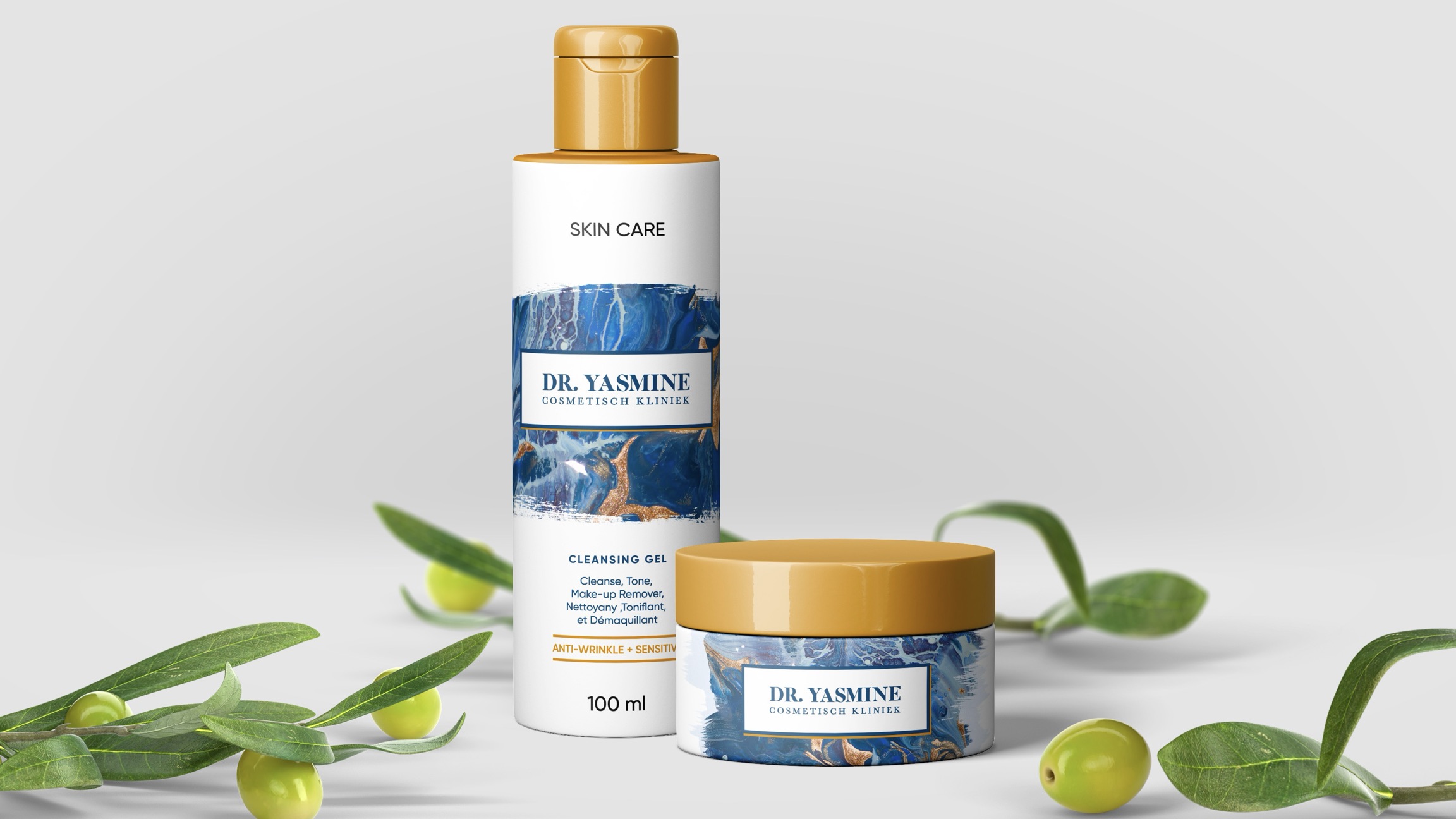 Dr. Yasmine skincare packaging