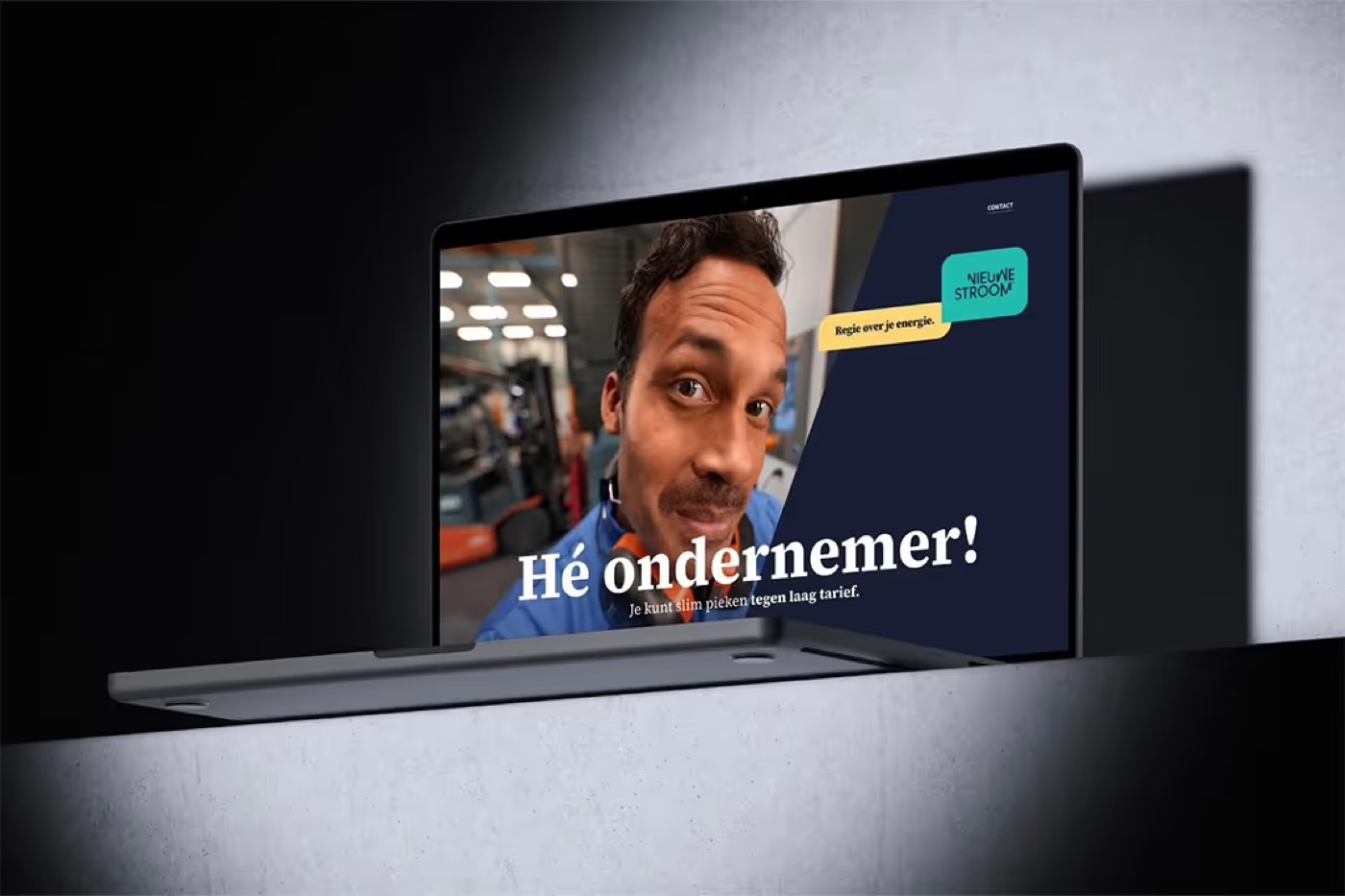 Nieuwe Stroom website on a laptop